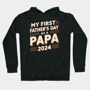 First Time Dad Est 2024 Fathers Day Hoodie